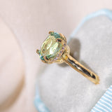 Ethereal Tourmaline Hidden Halo Ring