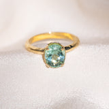 Ethereal Tourmaline Hidden Halo Ring
