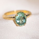 Ethereal Tourmaline Hidden Halo Ring