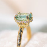 Ethereal Tourmaline Hidden Halo Ring