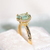 Ethereal Tourmaline Hidden Halo Ring