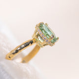 Ethereal Tourmaline Hidden Halo Ring