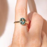 Ethereal Tourmaline Hidden Halo Ring