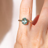 Ethereal Tourmaline Hidden Halo Ring