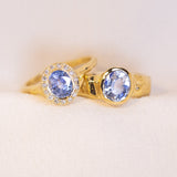 Periwinkle Halo Ring