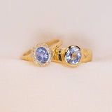 Periwinkle Halo Ring