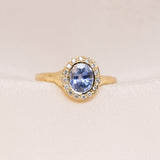 Periwinkle Halo Ring