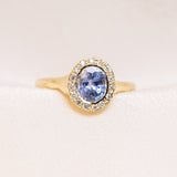 Periwinkle Halo Ring