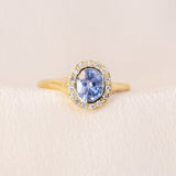 Periwinkle Halo Ring