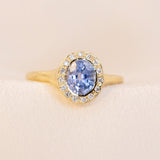 Periwinkle Halo Ring