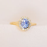 Periwinkle Halo Ring