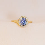 Periwinkle Halo Ring