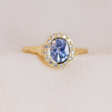 Periwinkle Halo Ring