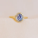 Periwinkle Halo Ring