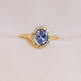 Periwinkle Halo Ring