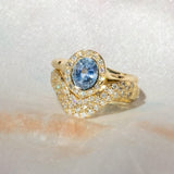 Periwinkle Halo Ring