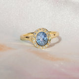 Periwinkle Halo Ring