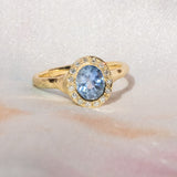 Periwinkle Halo Ring