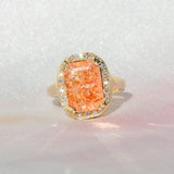 Soleil Sunstone Diamond Ring