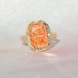 Soleil Sunstone Diamond Ring