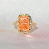 Soleil Sunstone Diamond Ring