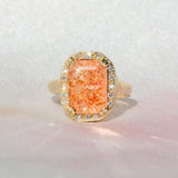 Soleil Sunstone Diamond Ring