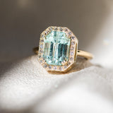 Nigerian Emerald Ethereal Halo Ring