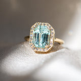 Nigerian Emerald Ethereal Halo Ring