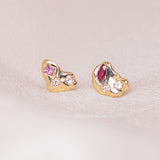 Rouge Vitrail Studs