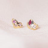 Rouge Vitrail Studs