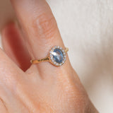 Lilac Sapphire Halo Ring