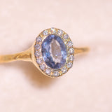 Lilac Sapphire Halo Ring