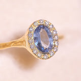 Lilac Sapphire Halo Ring
