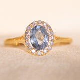 Lilac Sapphire Halo Ring