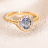 Lilac Sapphire Halo Ring