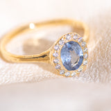 Lilac Sapphire Halo Ring