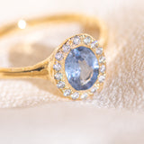 Lilac Sapphire Halo Ring