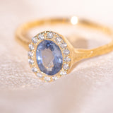 Lilac Sapphire Halo Ring