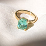 Nigerian Emerald Solitaire Ring