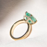 Nigerian Emerald Solitaire Ring