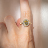 Le Beurre Sapphire Halo Ring