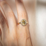 Le Beurre Sapphire Halo Ring
