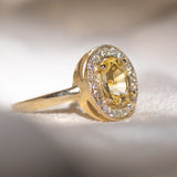 Le Beurre Sapphire Halo Ring