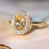 Le Beurre Sapphire Halo Ring