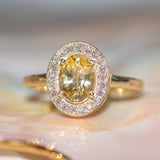 Le Beurre Sapphire Halo Ring