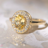 Le Beurre Sapphire Halo Ring