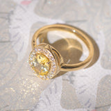 Le Beurre Sapphire Halo Ring