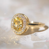 Le Beurre Sapphire Halo Ring