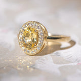 Le Beurre Sapphire Halo Ring