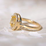 Le Beurre Sapphire Halo Ring